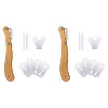 2X Bread Lame with Wooden Handle, Bread Bakers Lame Slashing Tool, Bread Slicer Cake Cutter, Dough Making Slasher Tools