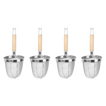 4X Noodle Strainer Stainless Steel Noodle Basket Multifunction Serving Basket Kitchen Strainer Drainer Kitchen Utensil