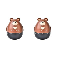 2X Timer da Cucina Timer per Uova Timer per Il Conto Alla Rovescia Timer Meccanico per Famiglie di Animali 55 Minuti, per Cucinare, Fare Sport,