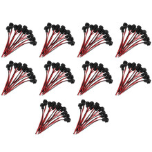 100X T10 W5W 168 194 Lamp Holder Socket Glass Base Lamp Socket DIY, Black