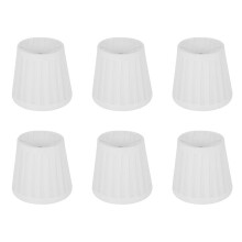 6X Vintage Fabric Lamp Shade Table Desk Bed Lamp Cover Holder Chandelier White