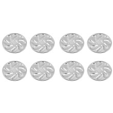 8PCS Oyster Plate Stainless Steel Oyster Plates Shell Shaped Durable Oyster Container with 8 Slots for Oyster Sauce