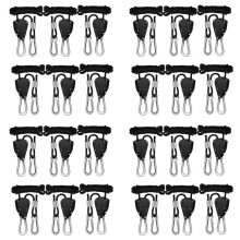 24PCS Adjustable 1/8Inch Lanyard Hanging for Tent Fan LED Grow Plant Lamp Rope Ratchet Hanger Pulley Lifting Pulley Hook