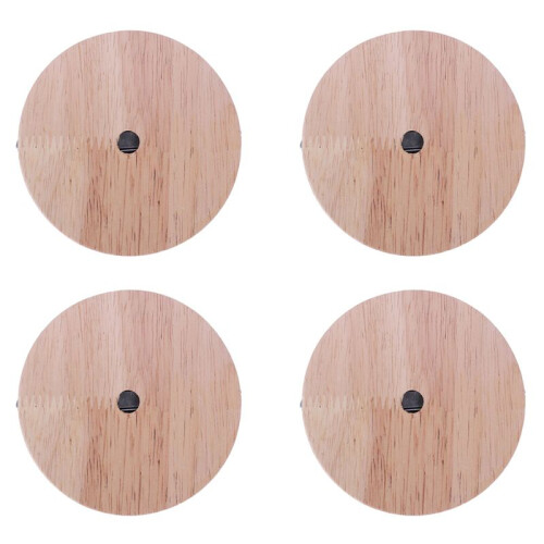4X Lamp Base Concise Style Modern Ceiling Plate Wooden Ceiling Holder E27 Lamp Fitting Chandelier Base DIY 1