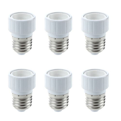 6X Lamp Adapter Lamp Socket for GU10 to E27 Light Bulbs