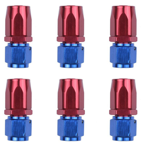 6X RAK Turbooljematningsslangkoppling:AN6 8mm