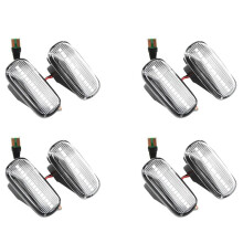 4X Car LED Dynamic Side Signal Lamp Light Turn Lamp for Accord CR-V Fit Jazz White