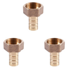 3pcs 12mm Hose Barb 1/2BSP Female Thread Quick Joint Connector Adapter Gold