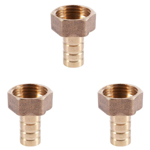 3pcs 12mm Hose Barb 1/2BSP Female Thread Quick Joint Connector Adapter Gold
