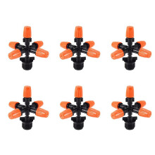 6X Garden Sprinklers Automatic Watering Grass Lawn 360 Degree Circle Rotating Water Sprinkler 5 Nozzles Garden Pipe Hose