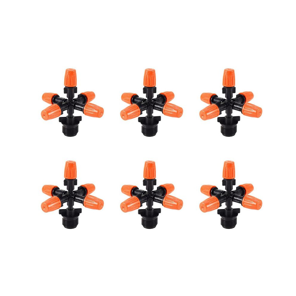 6X Garden Sprinklers Automatic Watering Grass Lawn 360 Degree Circle Rotating Water Sprinkler 5 Nozzles Garden Pipe Hose 6033793806751