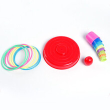 Set di lancio degli anelli, anelli colorati grandi, diametro 13 cm