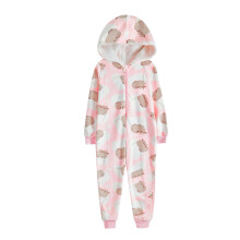 (13-14 Years, Light Pink/White) Pusheen Girls All-Over Print Sleepsuit