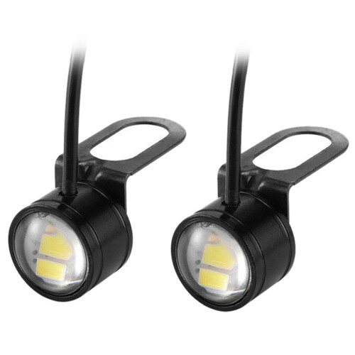 4 Pcs White LED Motorcycle Headlight Spotlight Driving Daytime Running Light Lamp 1