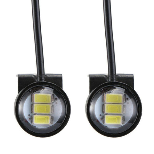 4 Pcs White LED Motorcycle Headlight Spotlight Driving Daytime Running Light Lamp 2