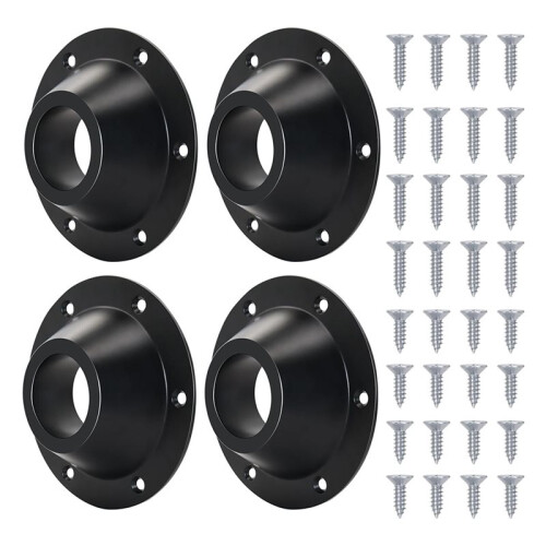 4 Pack RV Table Base Mount, Aluminum RV Pedestal Table Leg Base Flange,Floor Mounting Bracket Flush Plate