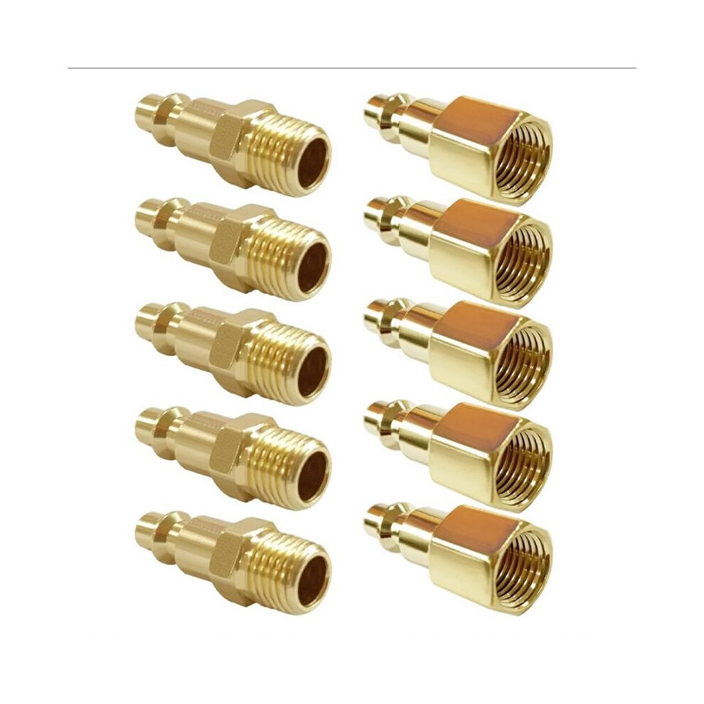 1/4 Inch Npt Brass Air Hose Quick Connect Plug Male Female Pneumatic Coupler For Air Compressor 4711270904764