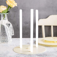 200 Pieces Plastic White Cake Dowel Rods for Tiered Cake Construction and Stacking (0.4 Inch Diameter 9.5 Inch Length)
