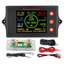 Digital Battery Load Tester 12V-100V LCD Color Display with Buzzing-Alarm Electrician Tool for Car Battery Indicator