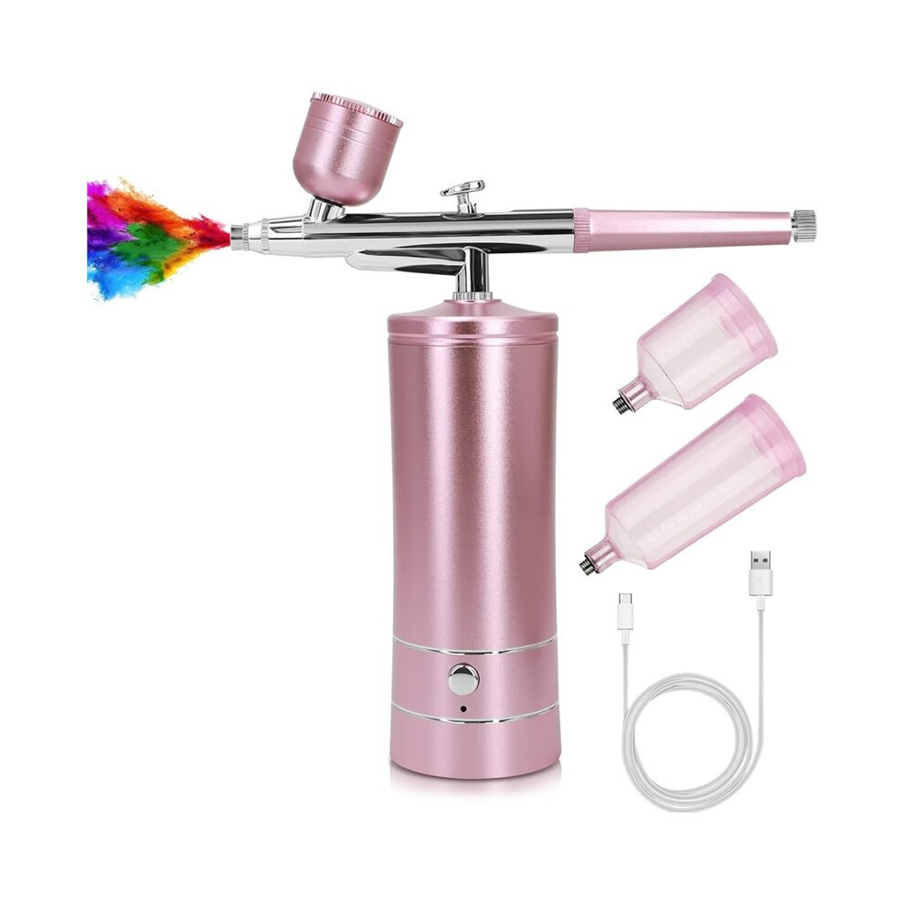 Jojomino Air Brush Kit With Airbrush Compressor Nails Charms Wireless Air Brush For Barber, Nails Art, Cake Decor, Makeup
