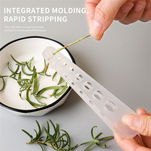 2PCS Leaf Stripper, 8 Holes Acrylic Kitchen Leaf Stripping Tool, Kitchen Gadgets Vanilla Stripper 2