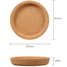 10 Pcs Cork Coaster for Beverage Coasters, Heat-Resistant Water Reusable Natural Round Coasters for Restaurants and Bars