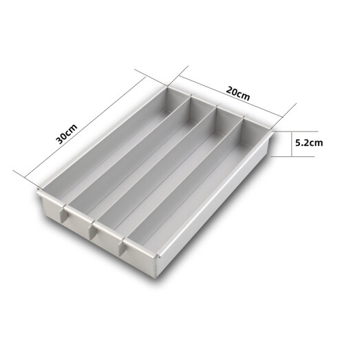 Battenberg Battenberg Cake Pan, Commercial Weight Anodised Aluminium, Silver B 1