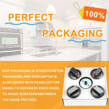 1Pcs DG64-00473B Black Stainless Knobs Replacement Stove Gas Range Knobs for NX58M6850SG,NX58J5600SG,NX58J7750SG