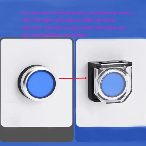 4pcs Power Push Button  Cover, Dustproof Waterproof Button  Cover for 22mm Power Push Button 2