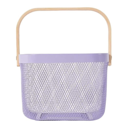Metal Mesh Basket, Multi-Functional Hanging Kitchen Baskets Fruit Basket with Handle for Kitchen Bathroom Picnic 1