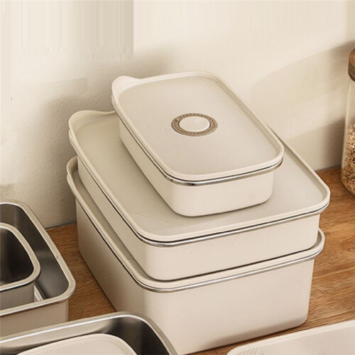 Large Capacity Fresh-Keeping Box Sealed Box Food Storage Container Thick, Reusable & Stackable Lunch Box with Lid,700ml 2