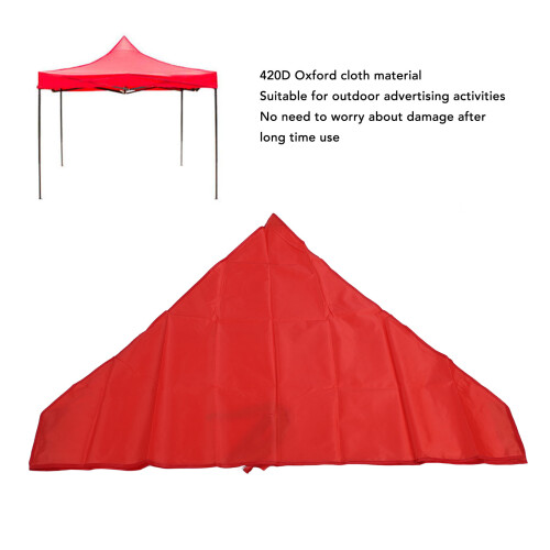Ersatz-Dachabdeckung 420D Oxford-Gewebe 6,2 ft Rot 2