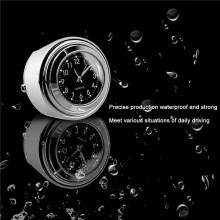 4PCS Motorcycle Quartz Clock and Thermometer 7/8Inch Waterproof Bike Handlebar Watch Aluminum Universal Accessories