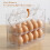 Refrigerator Egg Rack Flip Fridge Door Egg Storage Rack Tray Container Space Saving Egg Storage Box Rack Green 4