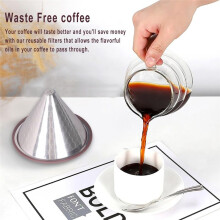 Compatible for & Chemex Pour over Coffee Filters -Reusable Stainless Steel Coffee Maker and Bar Accessories