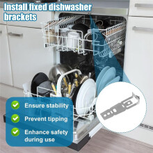 4st Diskmaskin Monteringsfäste med Skruvar,WD01X27759 Diskmaskin Kvarts Bänkskiva Installera Klämmor Under Bänkskåp