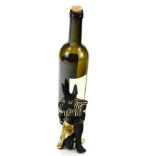 2X Résine Anubis Dieu Casier à Vin Figurines Moderne Egypte Chien Miniatures Statues Animal Intérieur Maison Bureau Décor Sculpture