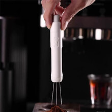 Bincoo Kaffeepulvernadel, Einheitlicher Kaffeepulver-Pulverspender mit Teleskopischer Magnetischer Nadel für Loses Pulver, Weiß