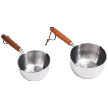 Cooking Pot Chocolate Melting Pot with Pouring Spout Stainless Steel Pot Cooking Butter Melting Pot
