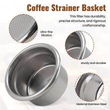 58MM Coffee Four-Cup Powder Bowl Stainless Steel Coffee Machine Handle Filter Basket Reusable Coffee Filters