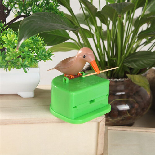 3X Toothpick Dispenser Bird Automatic Bird Toothpick Box Toothpick Holder 2