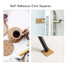 Self-Adhesive Cork Coasters,Cork Mats Cork Backing Sheets for Coasters and DIY Crafts Supplies (160, Square)