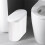 2X Plastic Narrow Type Kitchen Trash Can Toilet Press Type Waste Bin Dustbin Bathroom Trash Bin Basket White 4