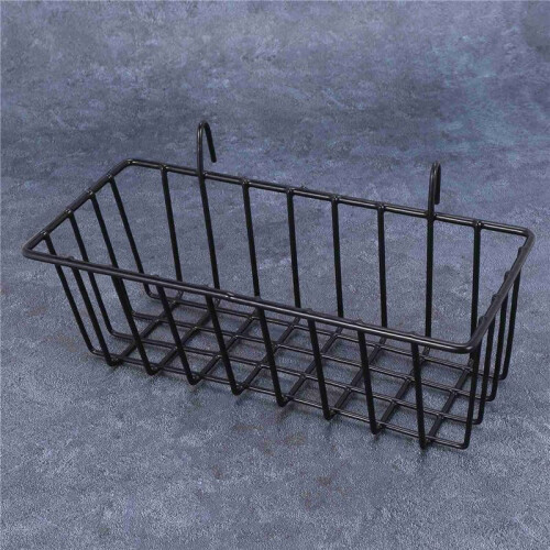 6 Pack Wall Grid Panel Hanging Wire Basket,Grid Wall Storage Basket,Wall Mount Baskets Display Shelves for Kitchen,Home 1