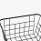3X Hollow Iron Wired Basket, Storage Baskets Metal Basket Without Interlining Bathroom Kitchen Organizer Black 6