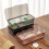 Tea Set Tableware Storage Box with Lid Dustproof Box Kitchen Bowl and Chopsticks Storage Box Cosmetics Storage Gray 4