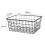 3X Hollow Iron Wired Basket, Storage Baskets Metal Basket Without Interlining Bathroom Kitchen Organizer Black 7