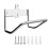 3X Support pour Échelle, Crochet de Rangement pour Échelle, Support Mural Polyvalent pour Garage, Support Utilitaire Robuste 2