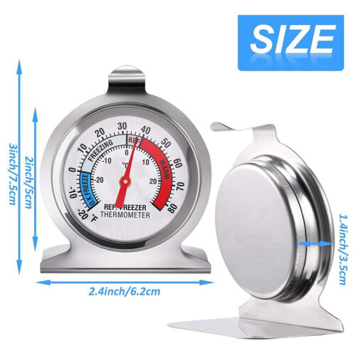2X Refrigerator Freezer Thermometer Series Large Dial Thermometer Temperature Thermometer for Refrigerator Freezer 1