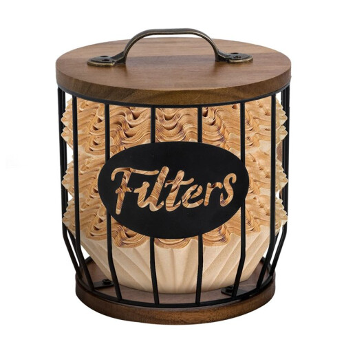 Coffee Filter Holder Storage for Coffee Bar Accessories Beautiful Coffee Filter Storage Container and Dispenser